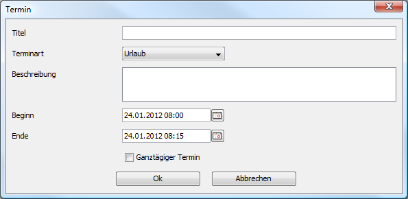 Termin hinzufügen