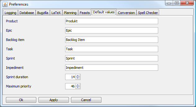 Default values